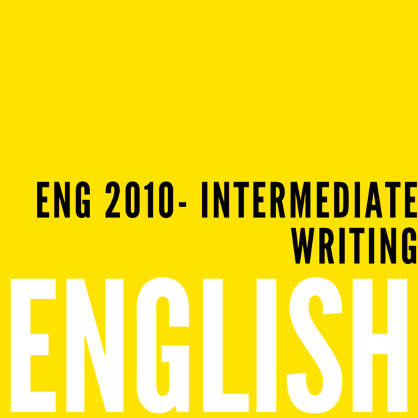 English 2010 – Intermediate Writing