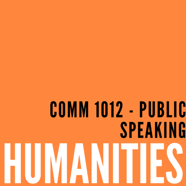 COMM 1020 – Public Speaking