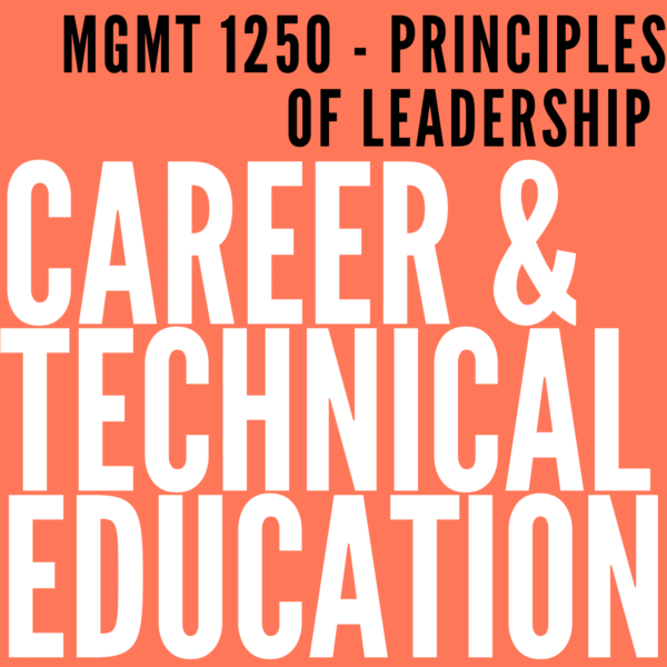 MGMT 1250 – Principles of Leadership