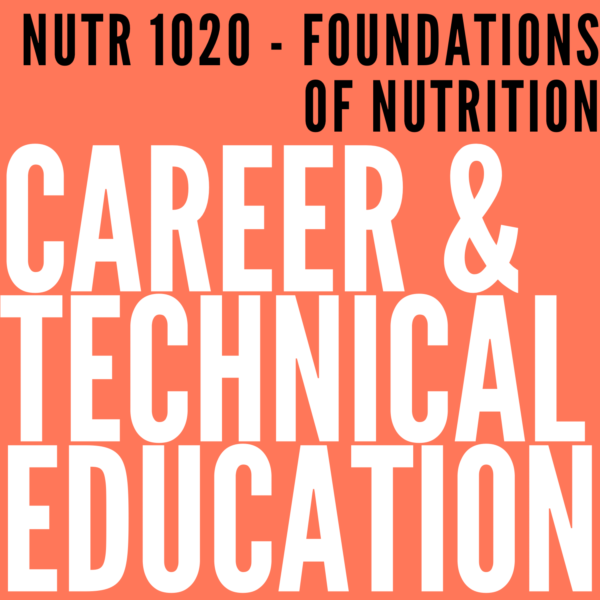 NURT 1020 – Foundations of Nutrition