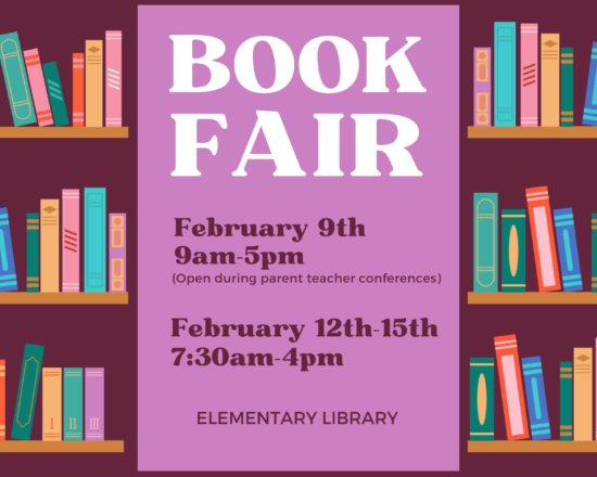 Eagle’s Book Fair! February 9th 9am-5pm