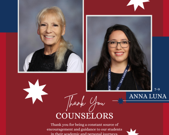 Thank you to our amazing school counselors Ms. Jensen and Ms. Luna