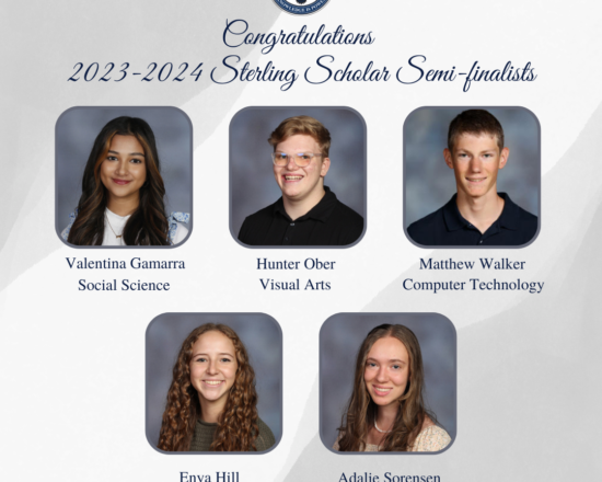 Congratulations to our Sterling Scholar semi-finalists. We are so proud of you.