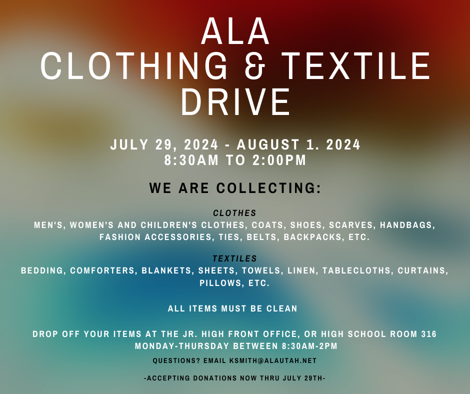 ALA Clothing & Textile Drive