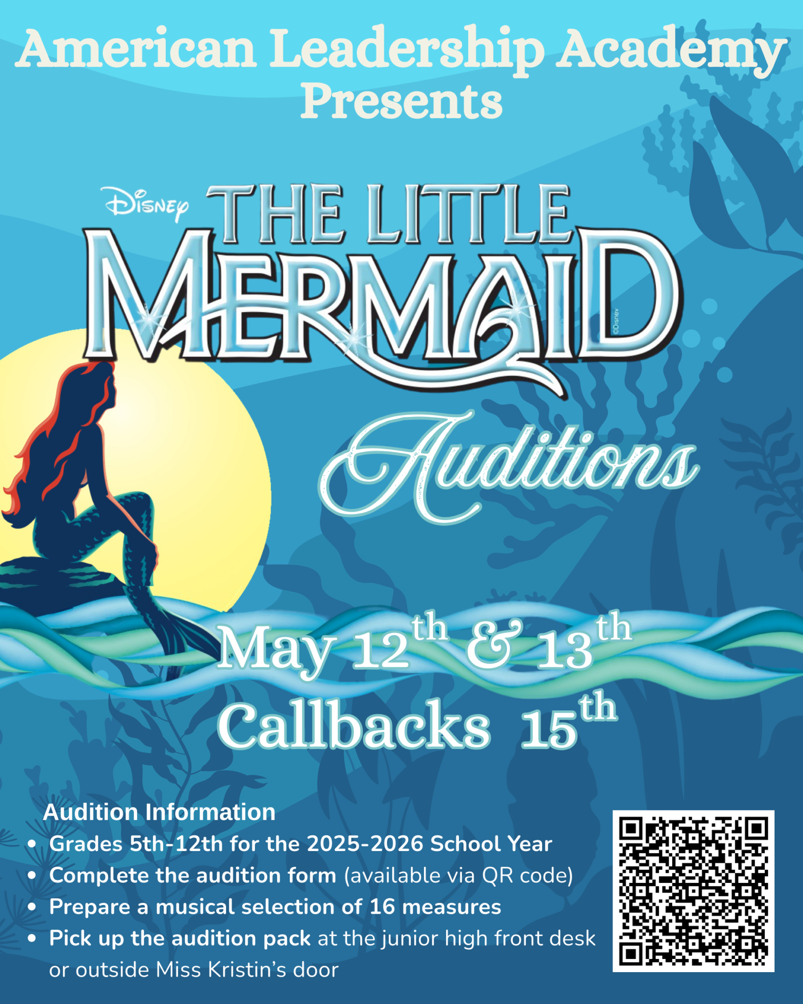 Little Mermaid Auditions American Leadership Academy