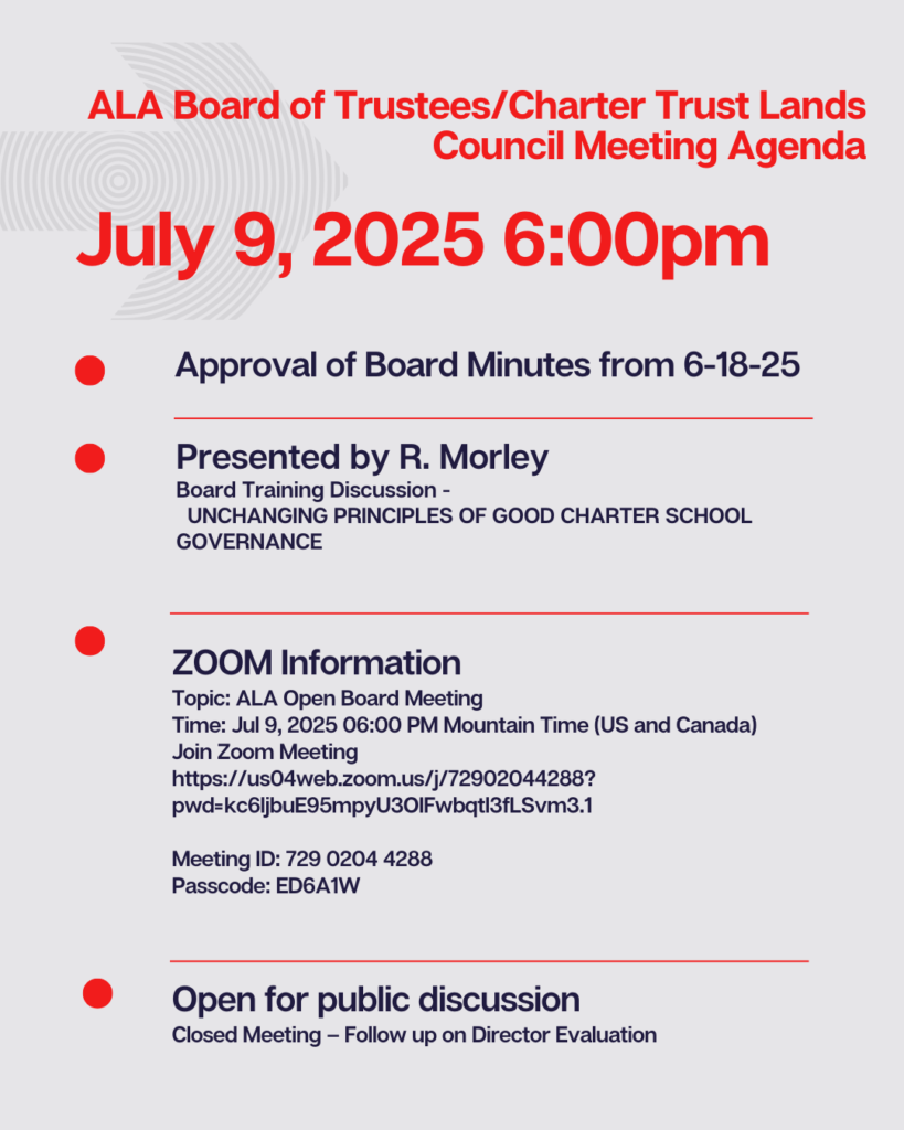 July 2025 Board Meeting Agenda