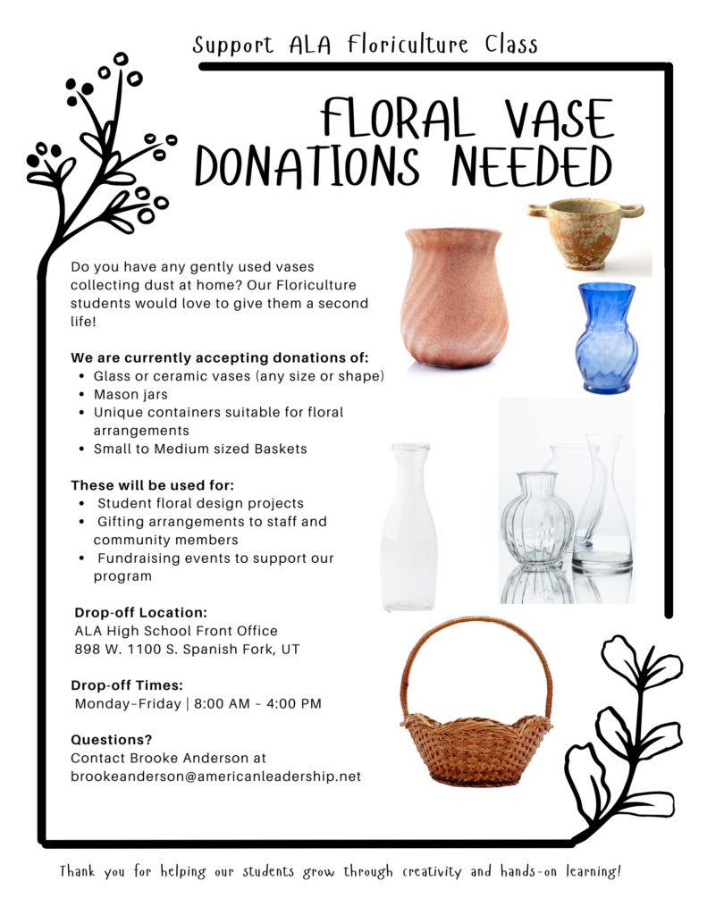Vase Donation Flyer