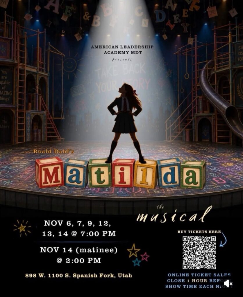 Matilda the musical flyer Nov 2026